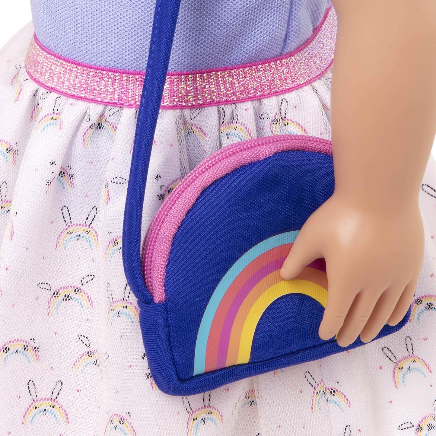 Our Generation School Outfit - Rainbow Print Shirt & Accessories