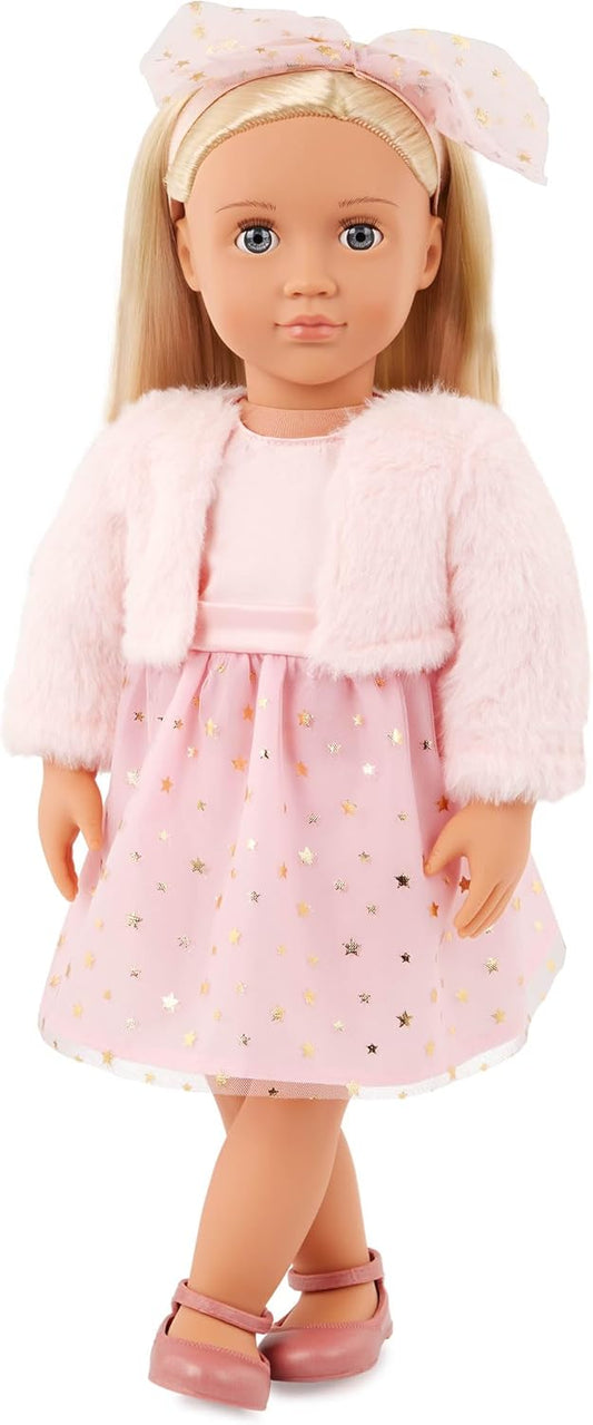 Our Generation Miranda - 18-inch Fashion Doll with Pink Holiday Dress