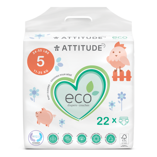 Attitude - Baby Diapers Junior Size 5 - 22 Pcs