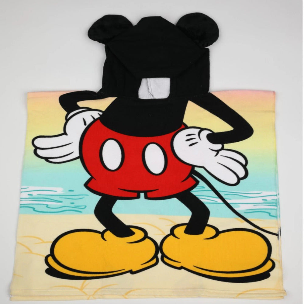 Disney - Mickey Mouse Hooded Towel For Kids-Perfect For Bath Beach And Pool