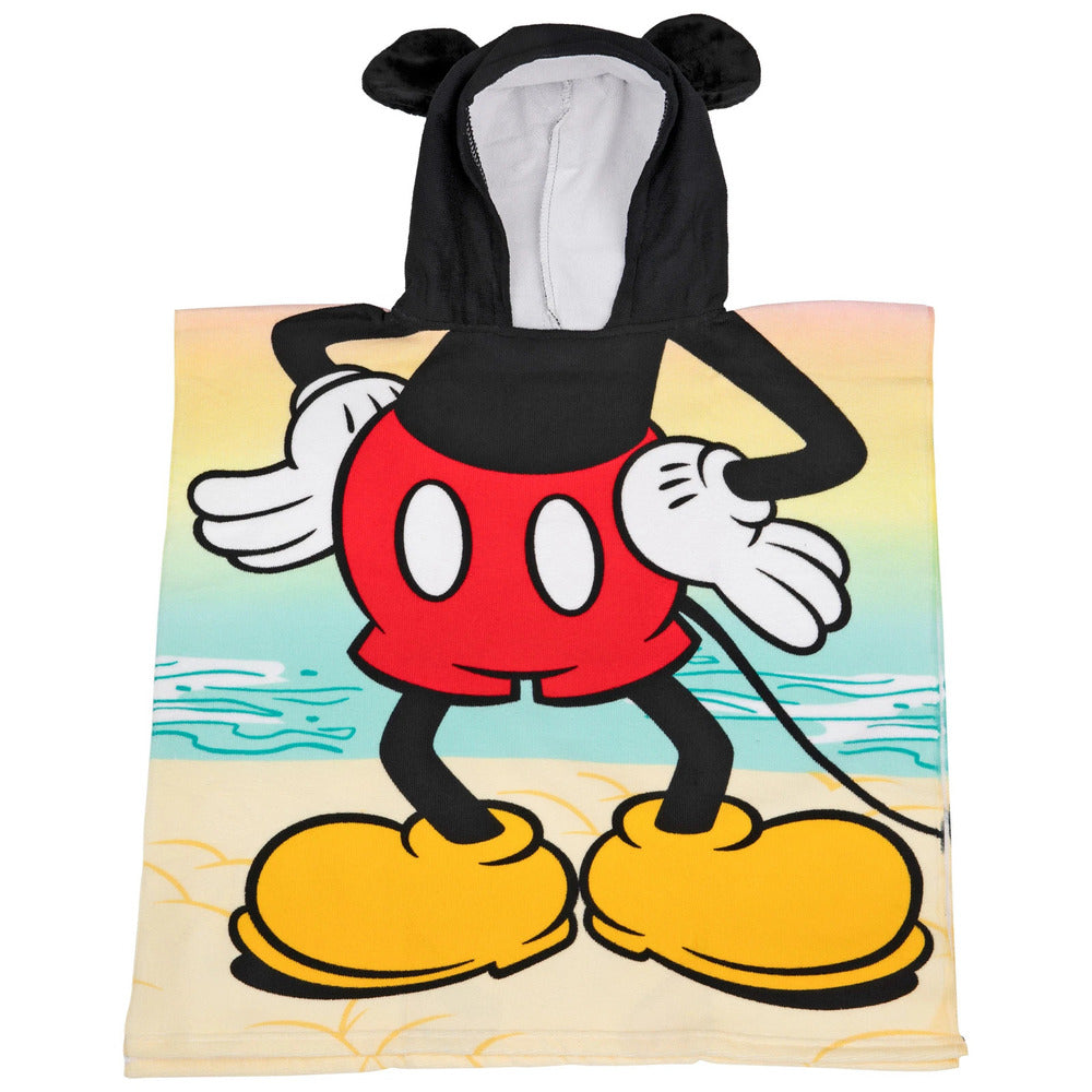 Disney - Mickey Mouse Hooded Towel For Kids-Perfect For Bath Beach And Pool