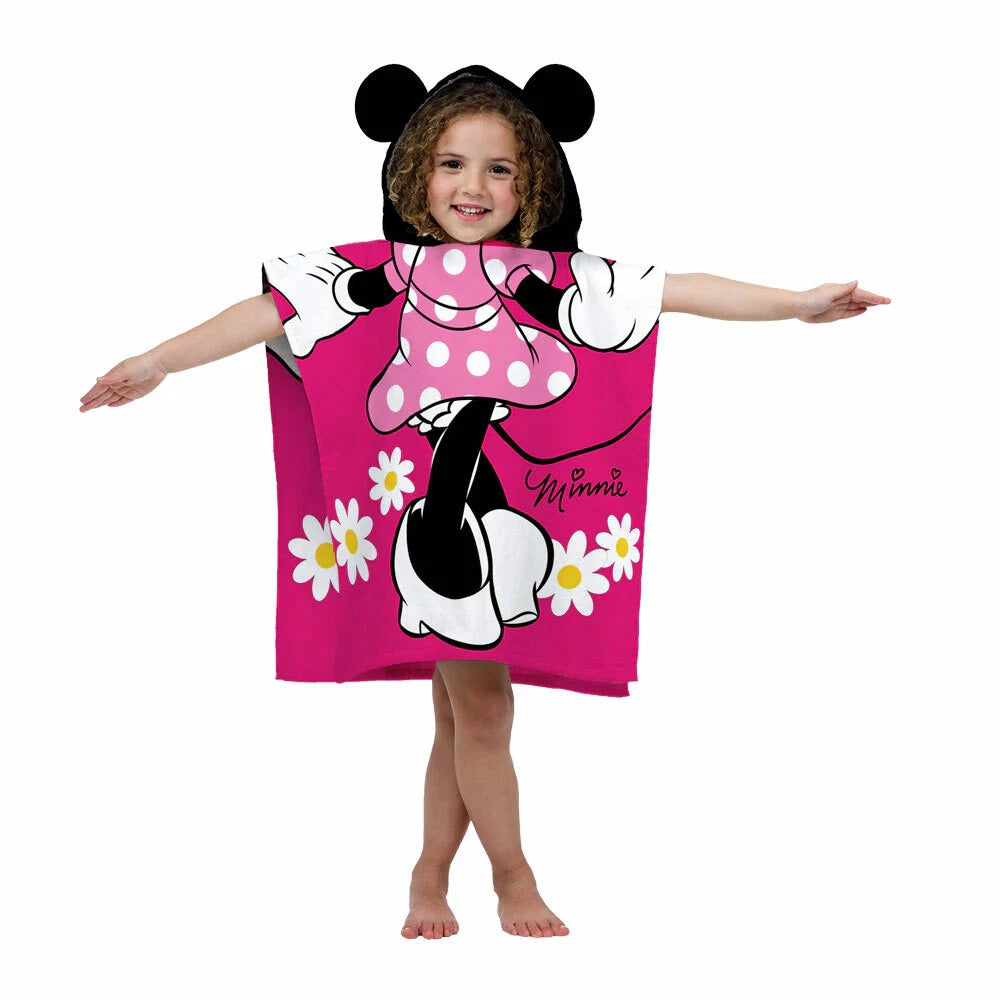 Disney - Minnie Mouse Hooded Towel For Kids-Perfect For Bath Beach And Pool