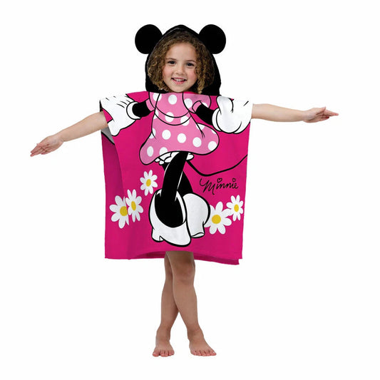 Disney - Minnie Mouse Hooded Towel For Kids-Perfect For Bath Beach And Pool