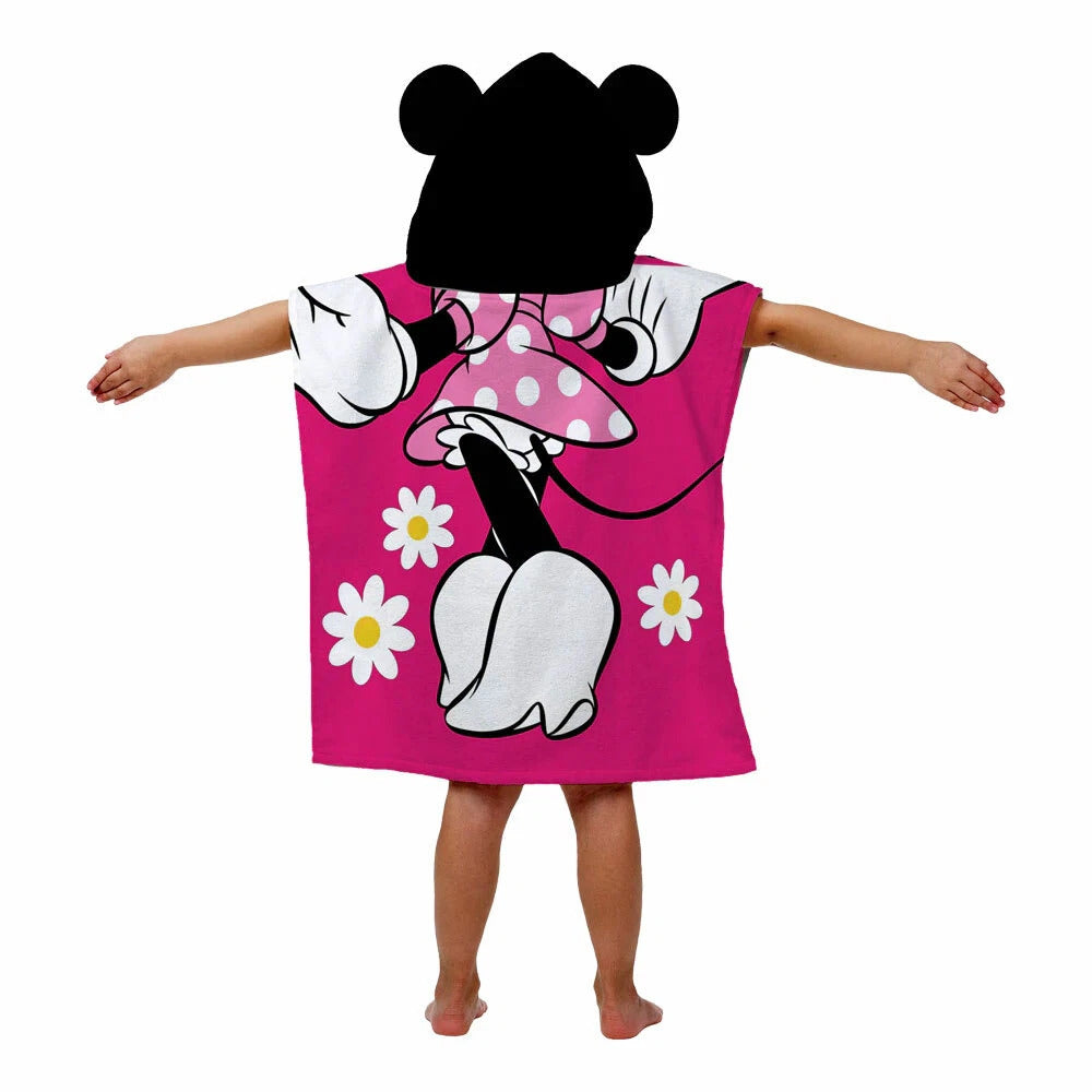 Disney - Minnie Mouse Hooded Towel For Kids-Perfect For Bath Beach And Pool