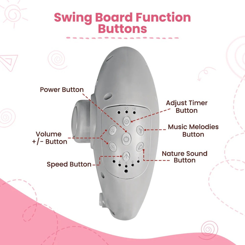 Deerfa Baby Rocking With Gentle Vibration - Pink
