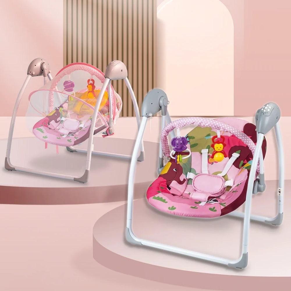 Deerfa Baby Rocking With Gentle Vibration - Pink