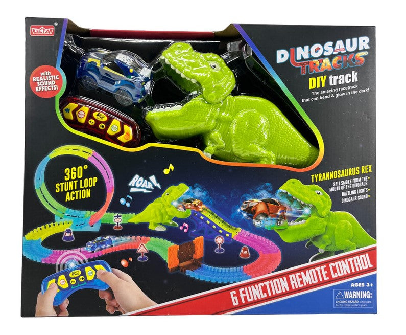 Rc Glow Railway Set With Light - 143 Pcs