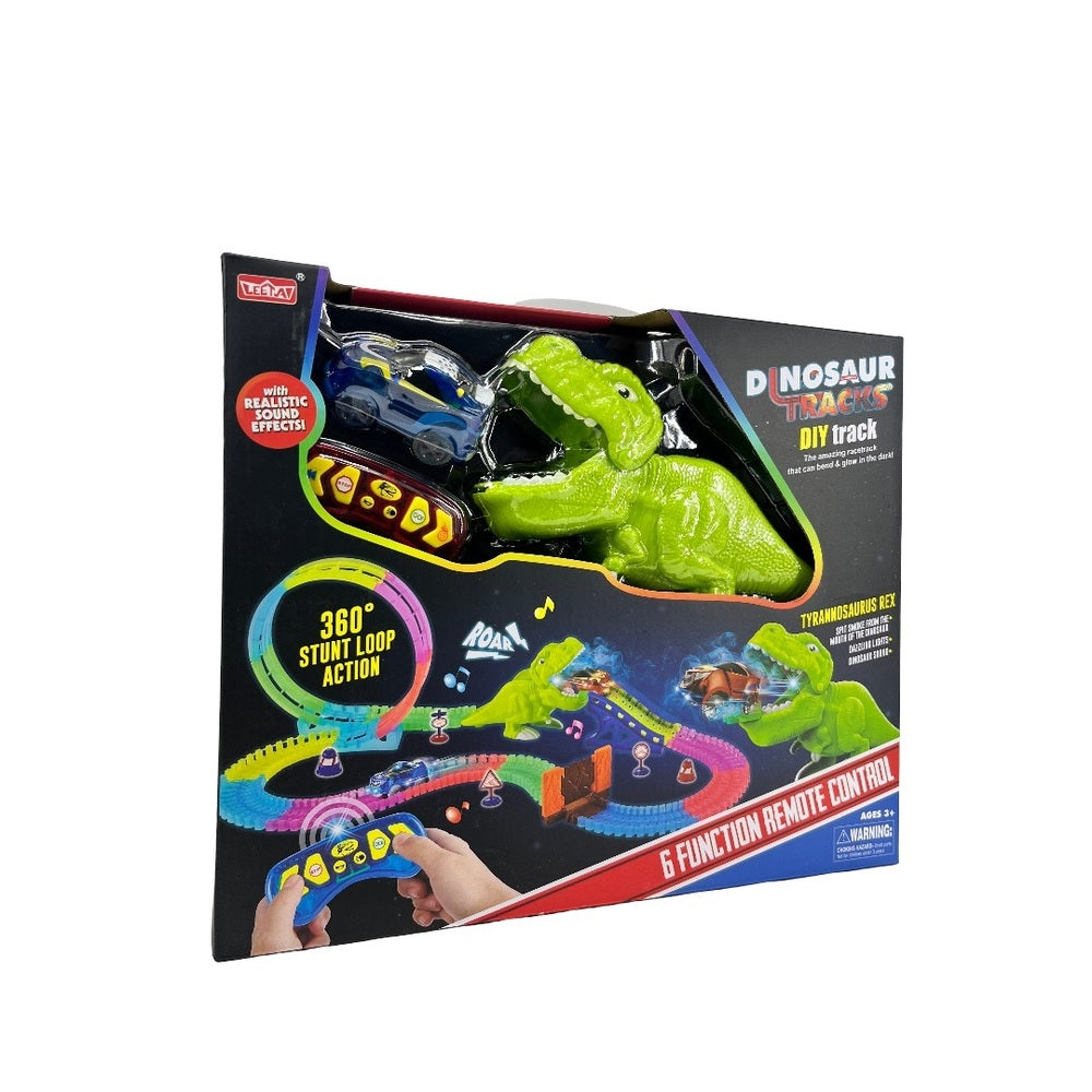 Rc Glow Railway Set With Light - 143 Pcs