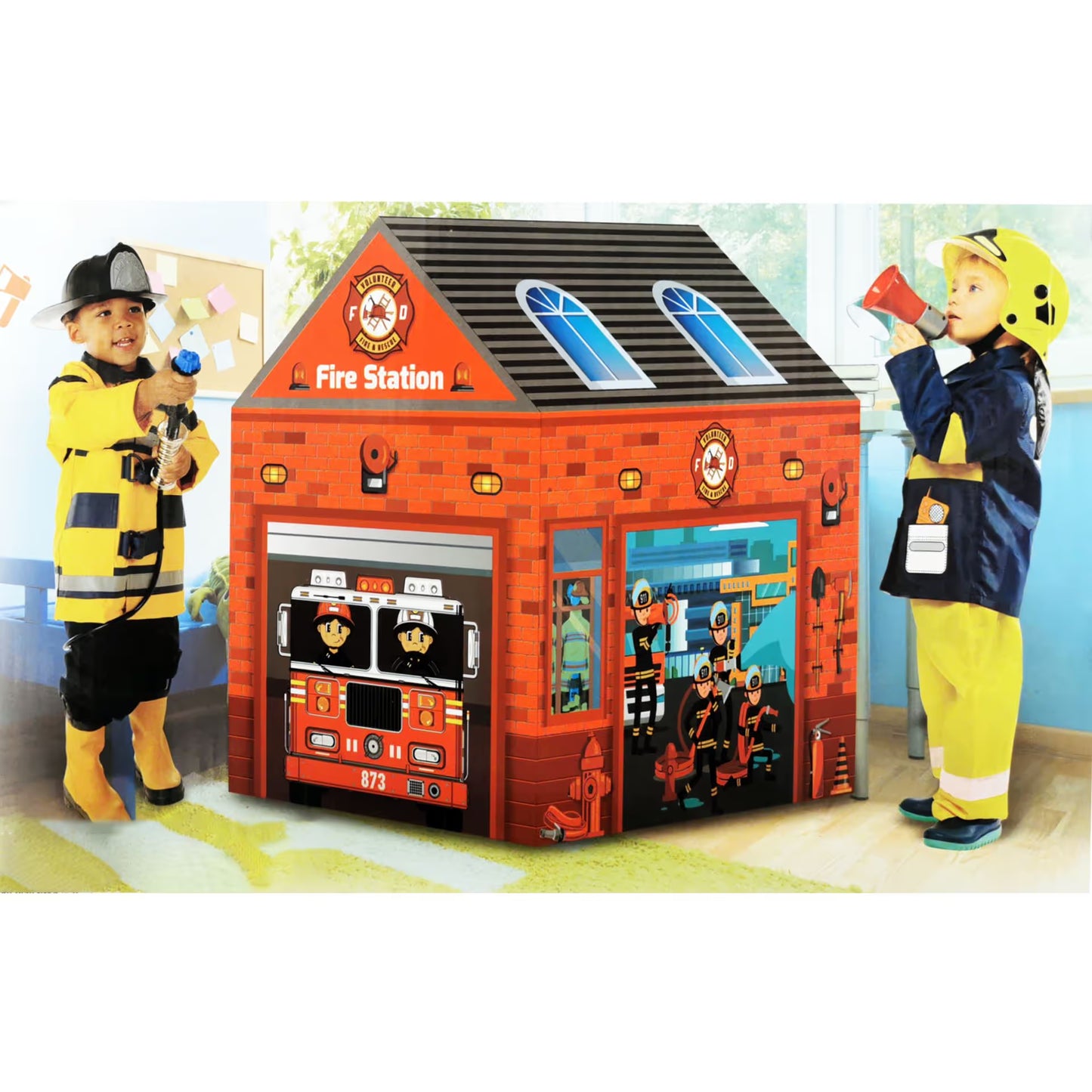 Loctoy Fire House Playtent with 50 Ocean Balls
