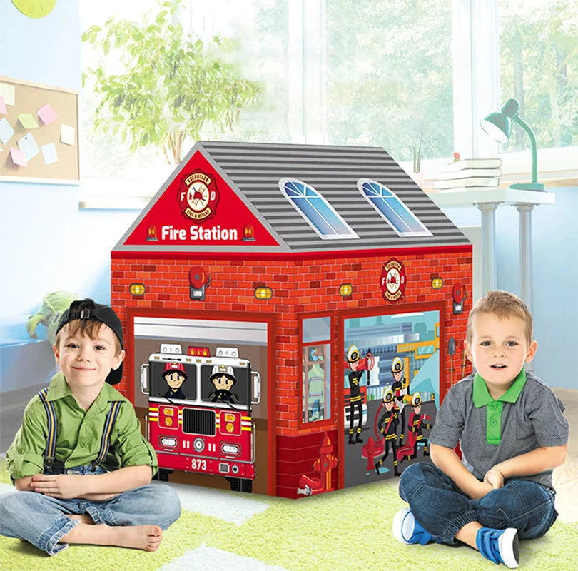 Loctoy Fire House Playtent with 50 Ocean Balls