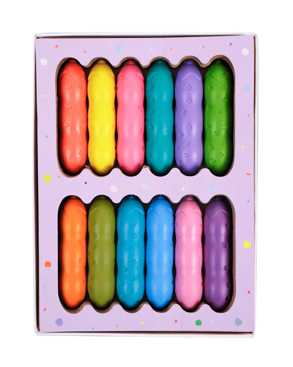 HAPPY PEA POD CRAYONS - 12 PASTEL COLOURS