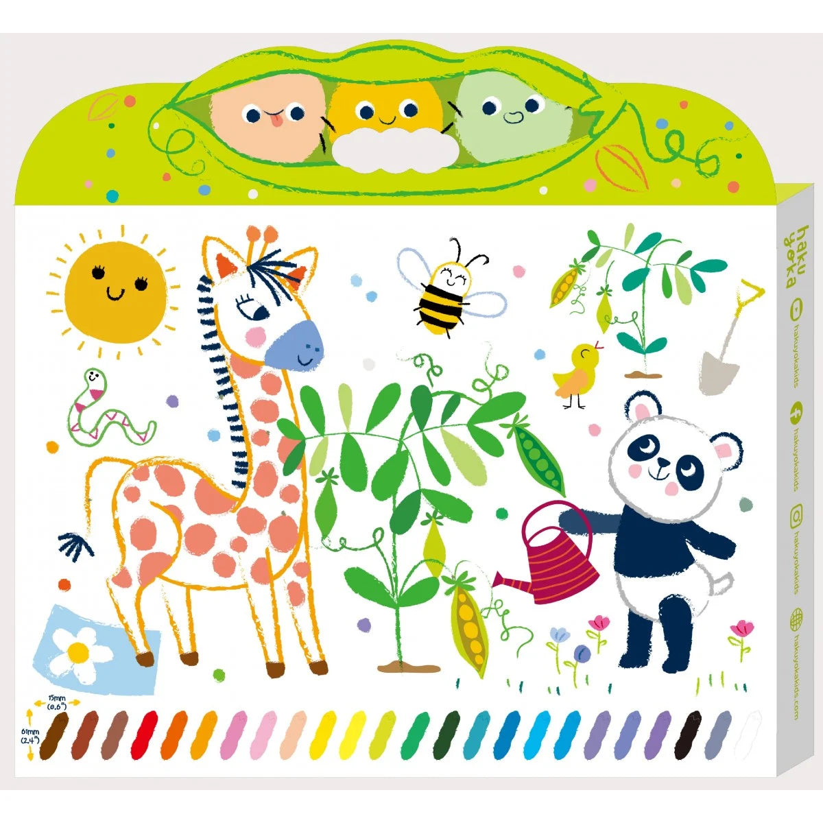 HAPPY PEA POD CRAYONS -24 COLOURS