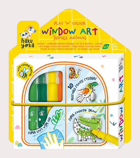 PLAY 'N' COLOUR WINDOW ART JUNGLE IMAGE