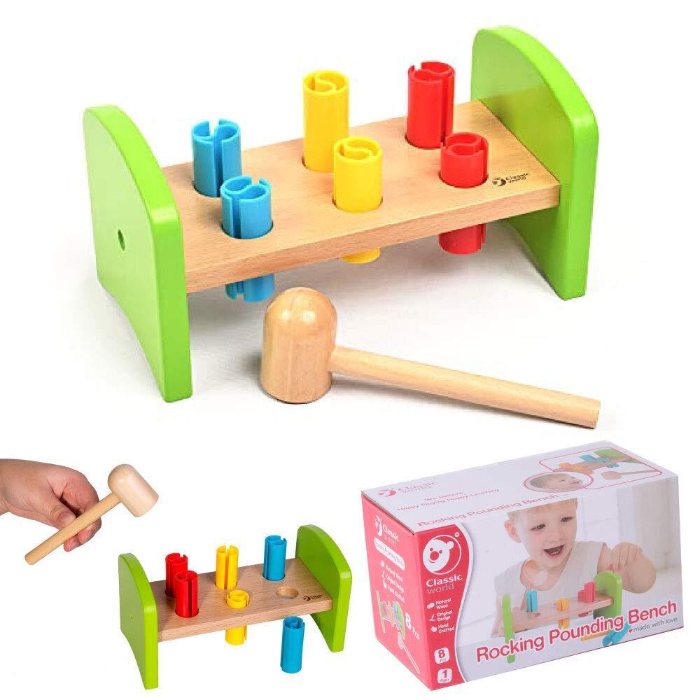 Classic World - Wooden Hammer Bench - 8 Pcs