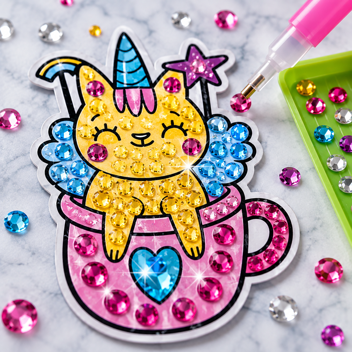 Crystal painting unicorn