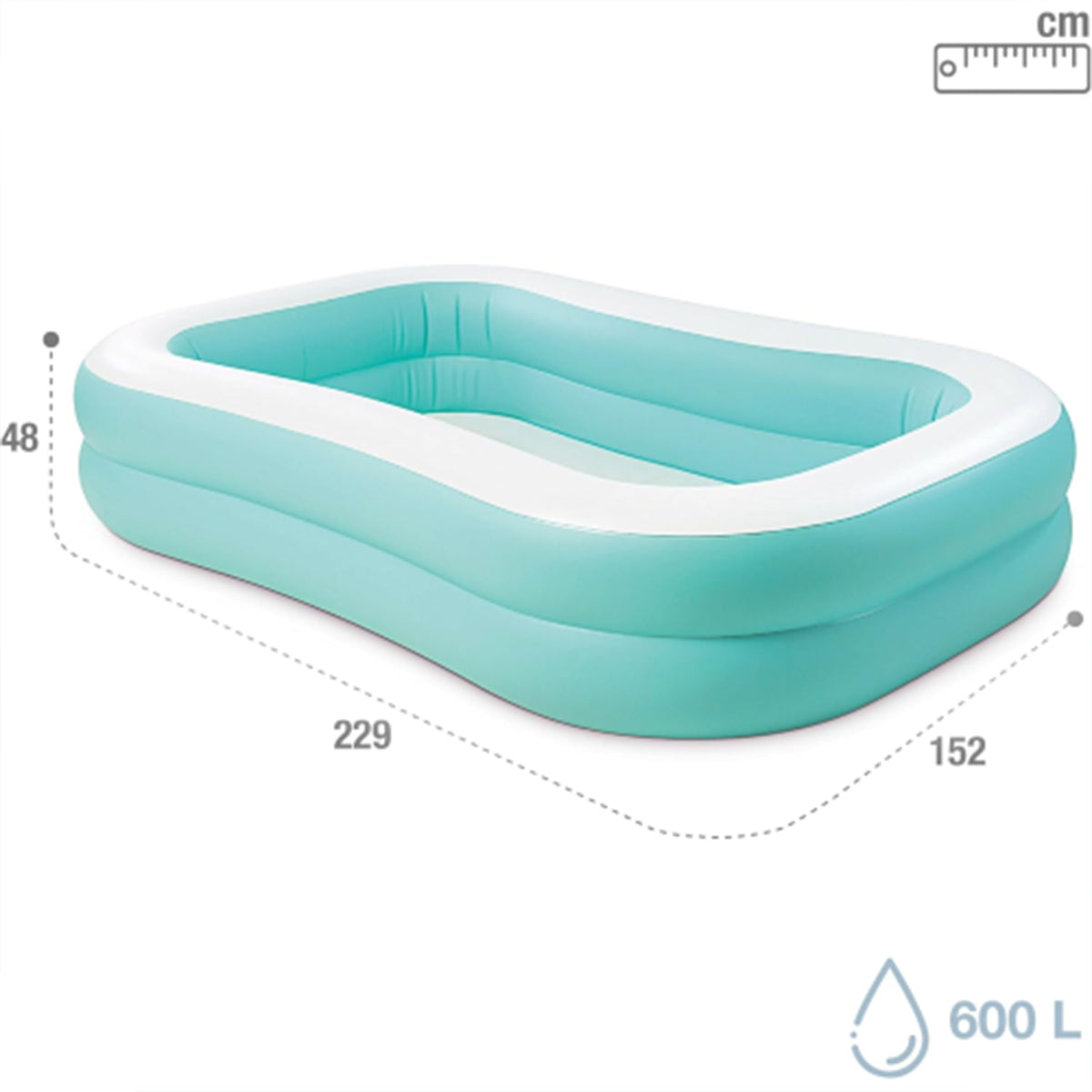 INTEX AQUA SWIM CENTER FAMILY POOL - 229CM X 152CM X 48CM