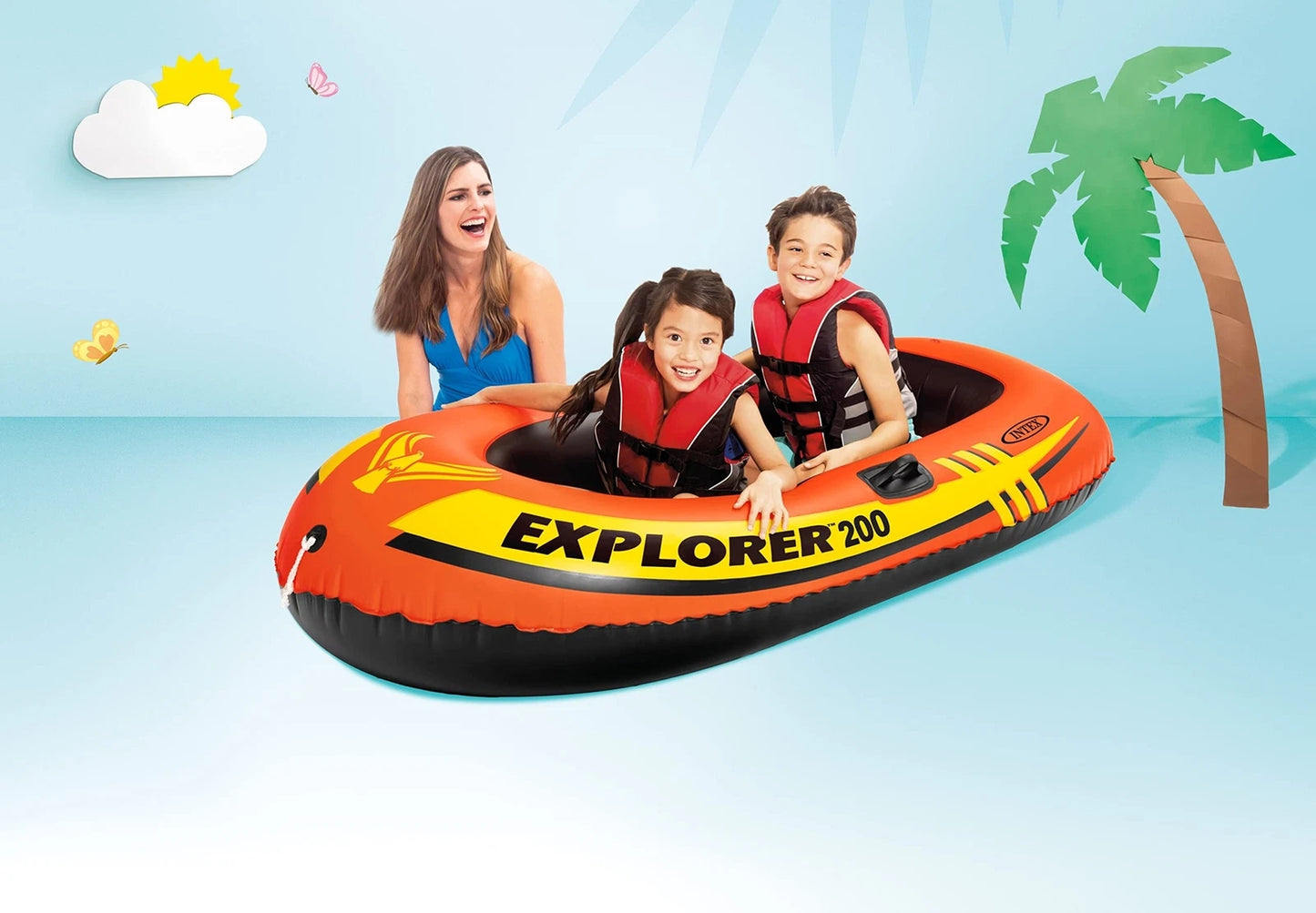 INTEX EXPLORER 200 BOAT - 185CMX94CMX41CM