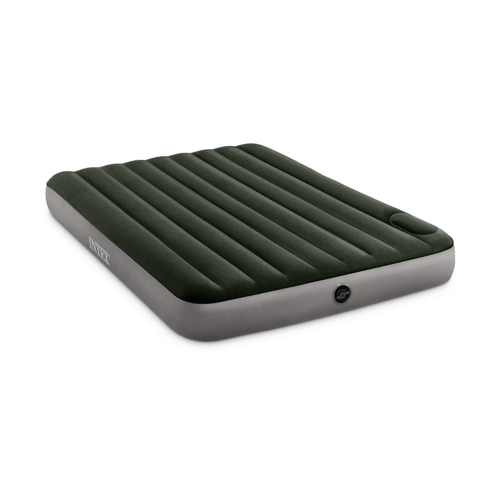 INTEX QUEEN DURA BEAM DOWNY AIRBED W/FOOT BIP - 1.52MX2.03MX25