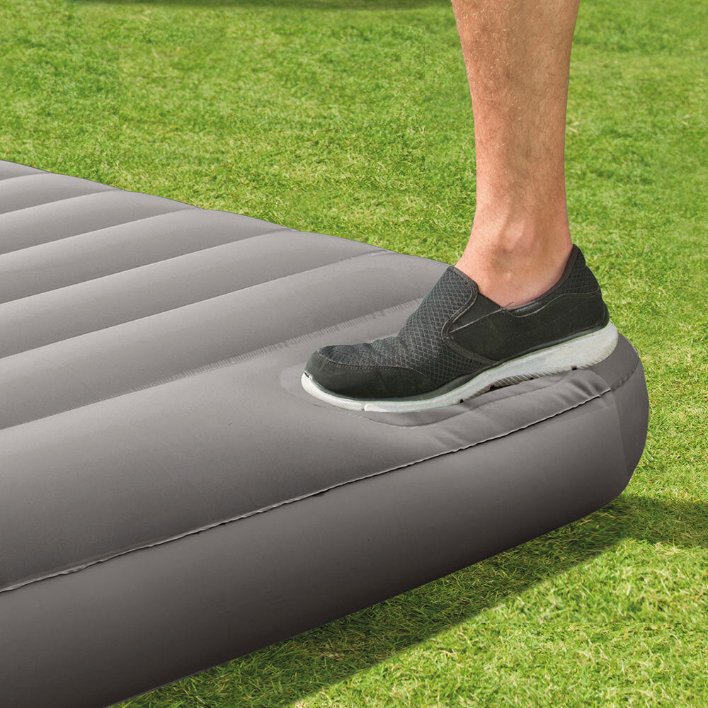 INTEX QUEEN DURA BEAM DOWNY AIRBED W/FOOT BIP - 1.52MX2.03MX25