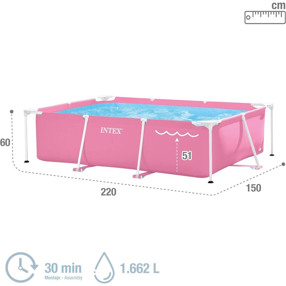 Intex - Rectangular Frame Pool - Pink