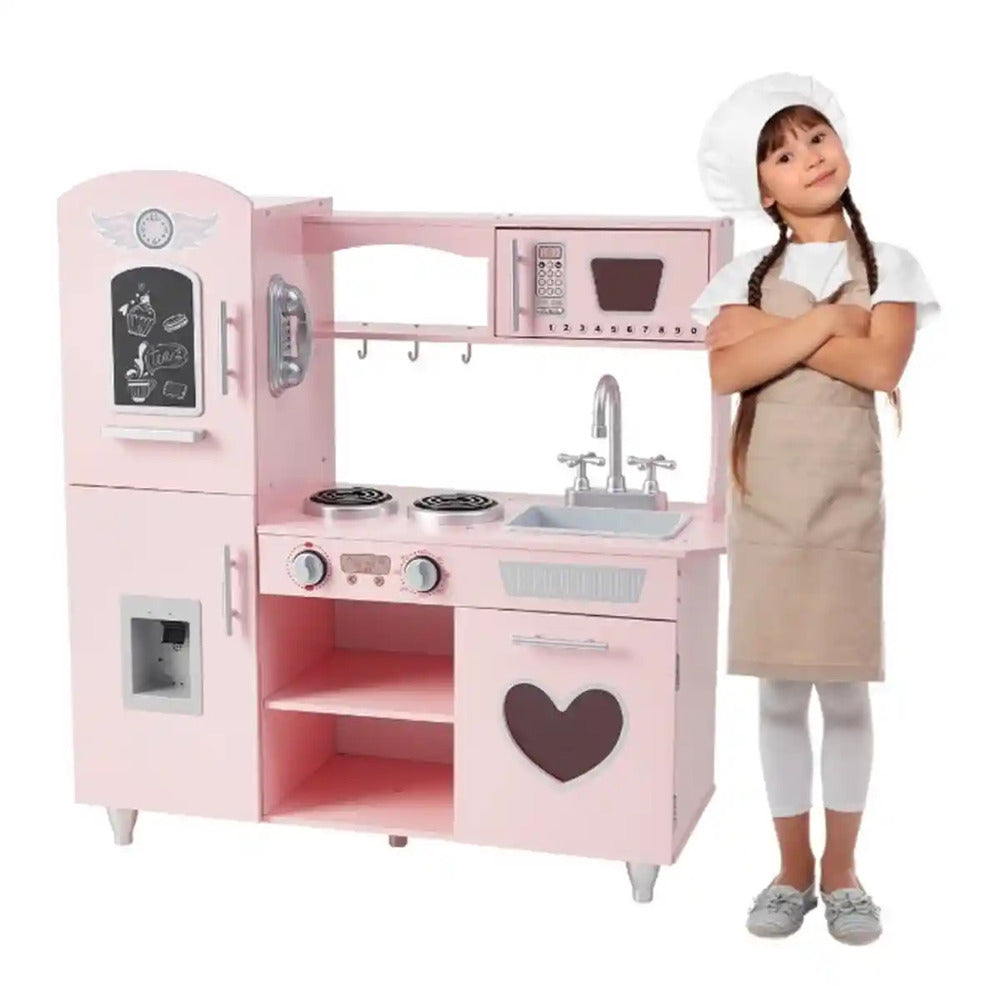 Edufun Retro Wooden Play Kitchen - Pink
