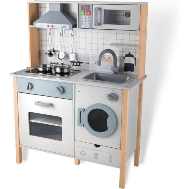 Edufun Wooden Play Kitchen With Cookware