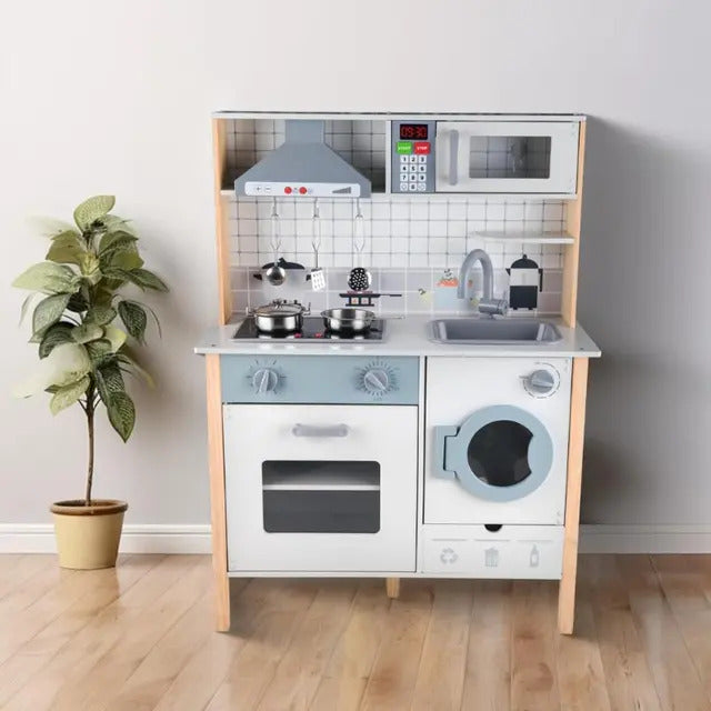 Edufun Wooden Play Kitchen With Cookware