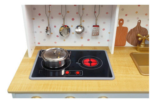 Edufun White and Gold Wooden Kitchen