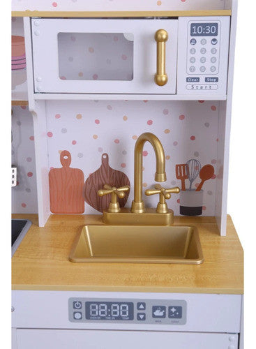 Edufun White and Gold Wooden Kitchen