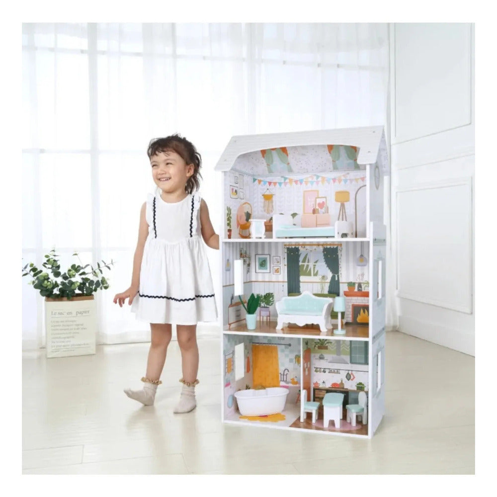 Edufun Pearl Doll House With 9 Furnitures