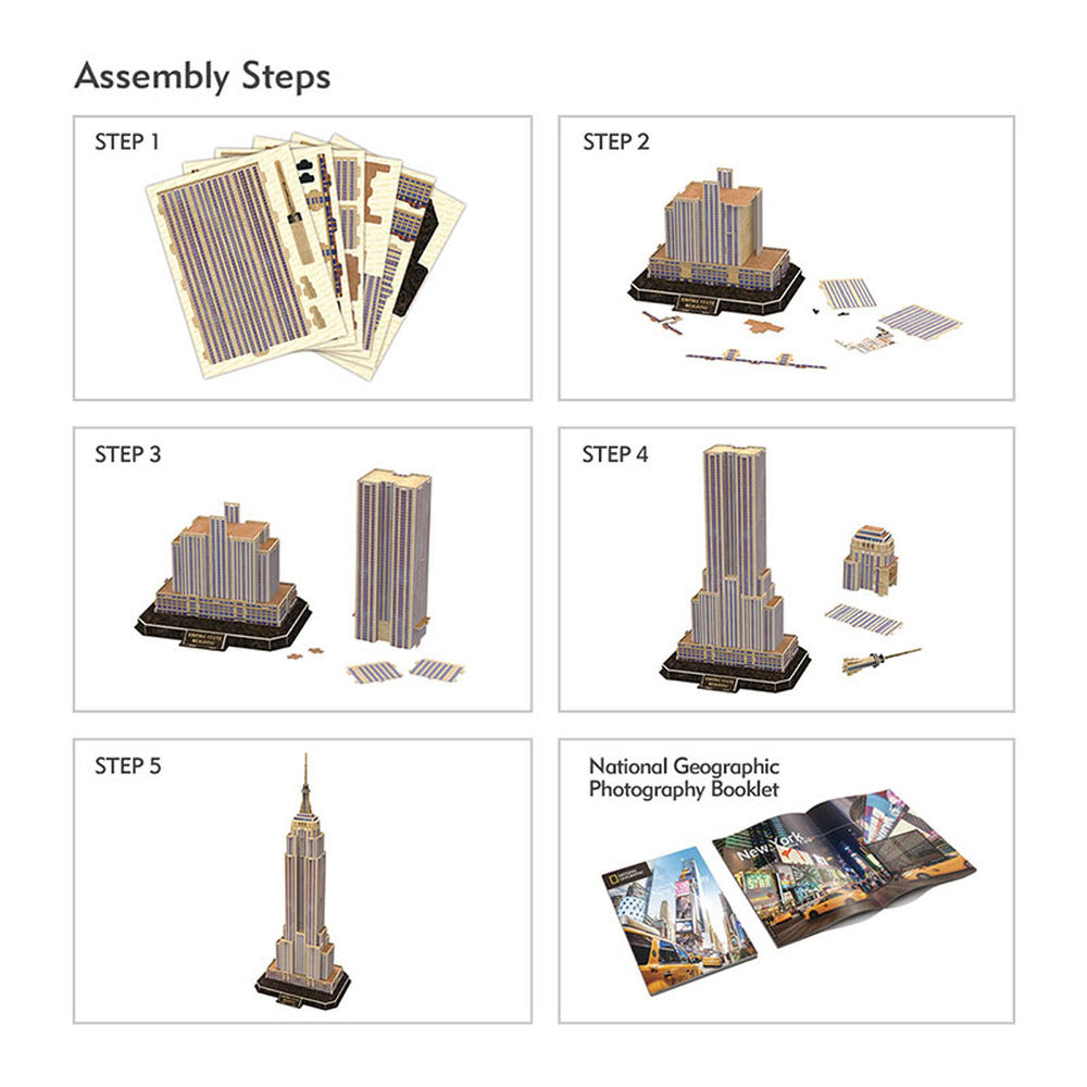 Cubic Fun - National Geographic 3D Puzzle Empire State Building-66Pieces