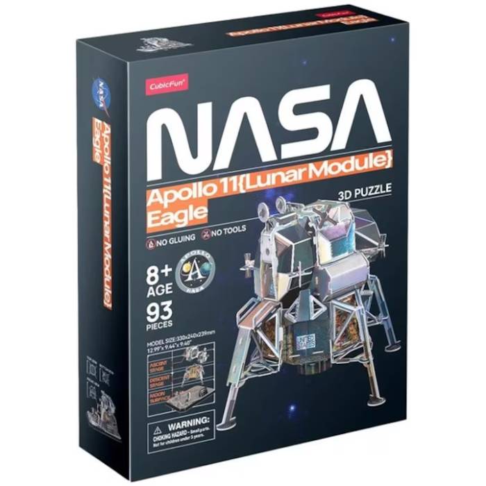3D PUZZLE NASA APOLLO 11 EAGLE 93PCS