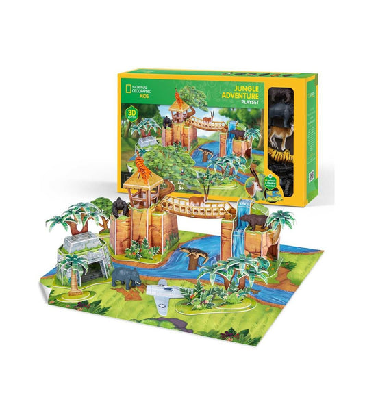 NATIONAL GEOGRAPHIC KIDS 3D PUZZLE JUNGLE ADV PLAYSET 65