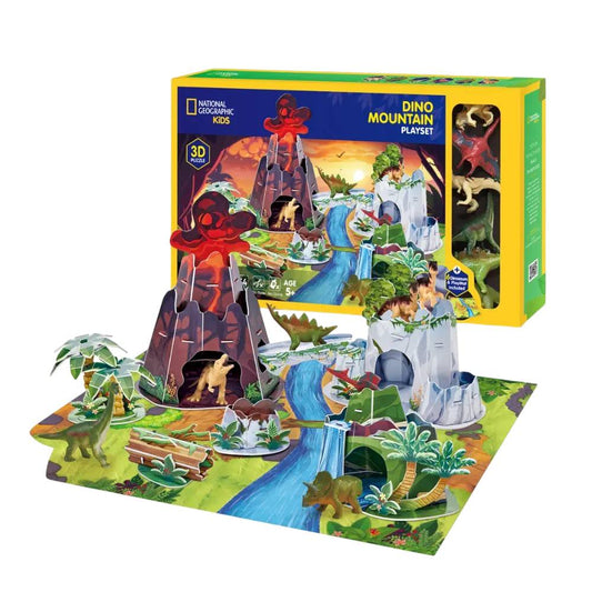 NATIONAL GEOGRAPHIC KIDS 3D PUZZLE DINO MOUNT PLYSET 54
