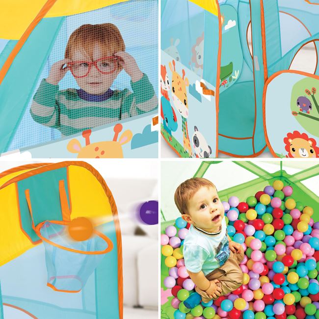 Ball Pit Playset With Basketball Hoop And 25 Ball