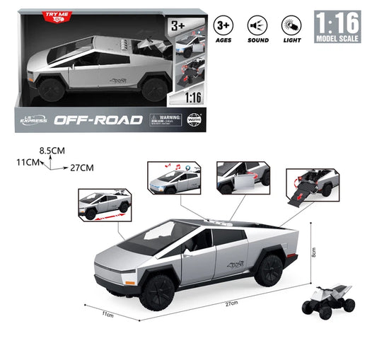 1:16 SCALE OFF-ROAD CYBER PICKUP TRUCK WITH ATV