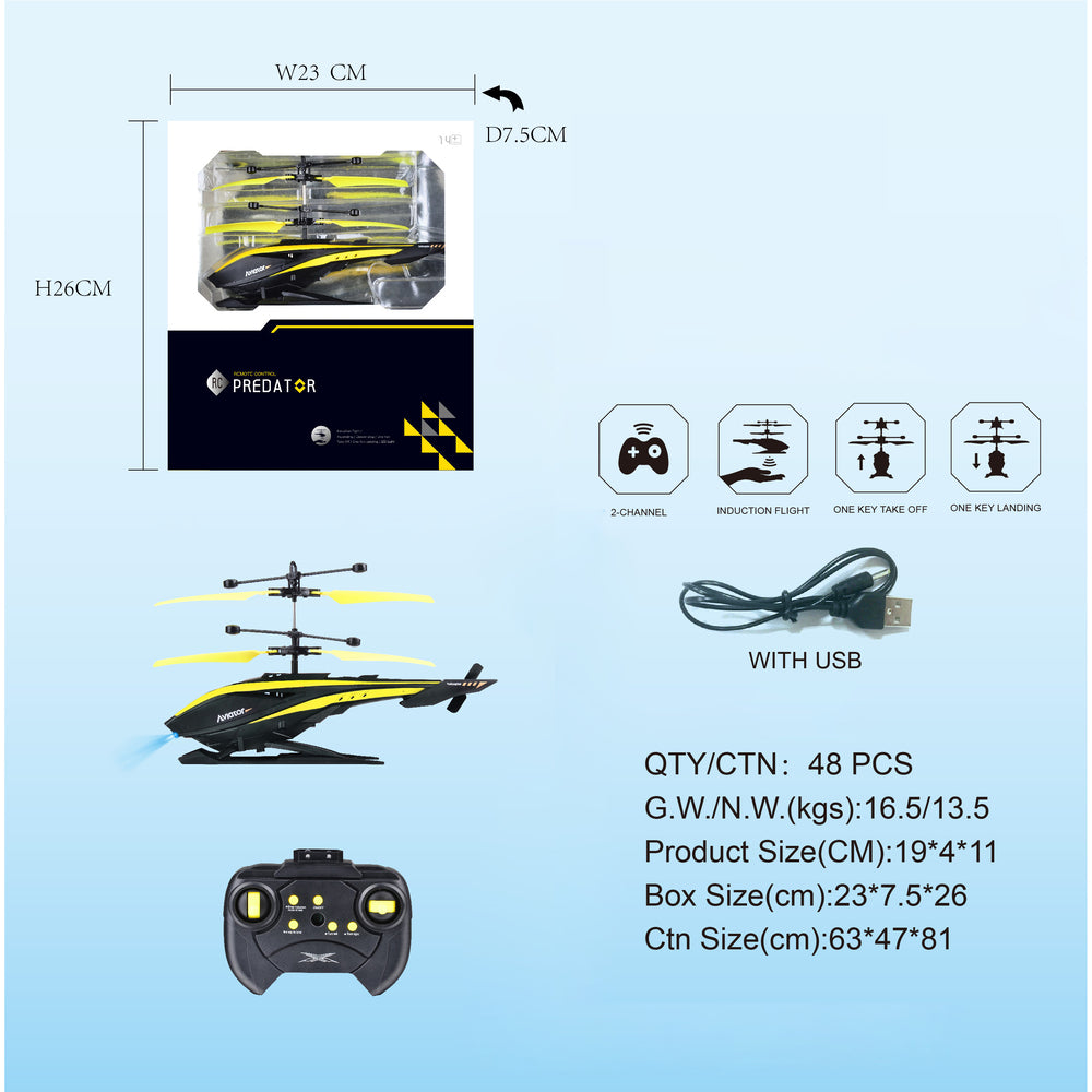 2Channel Rc Helicopter-Yellow
