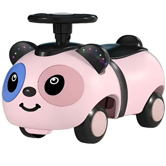 TOBBI KIDS PANDA RIDE ON CAR WITH LIGHT & MUSIC - PINK