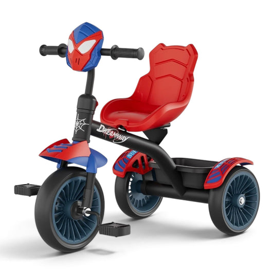 TOBBI KIDS SPIDEY TRICYCLE WITH LIGHT AND MUSIC- BLACK