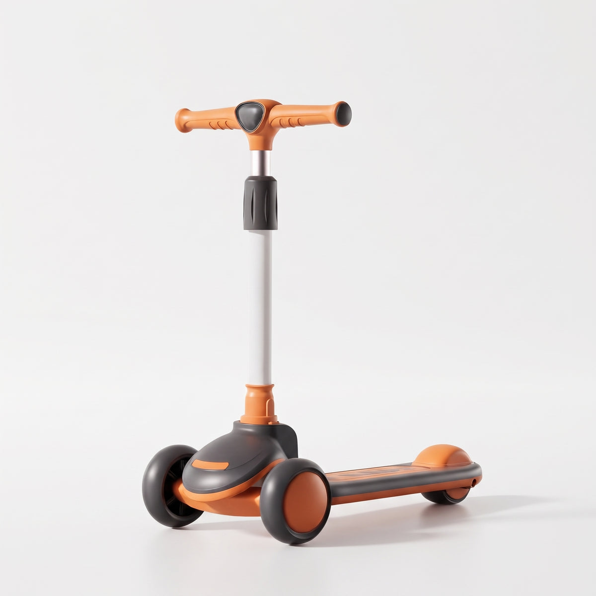 TOBBI KIDS 3 WHEEL SMART KICK SCOOTER WITH MUSIC & LIGHTS - BLACK/ORANGE