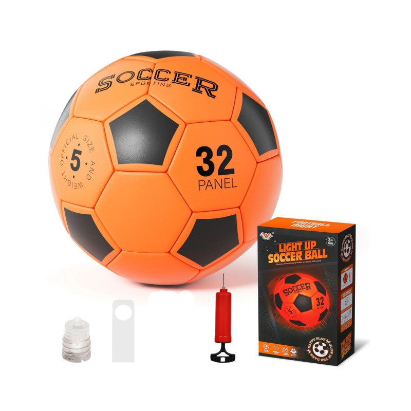 LIGHT UP SOCCER BALL - GLOW IN THE DARK