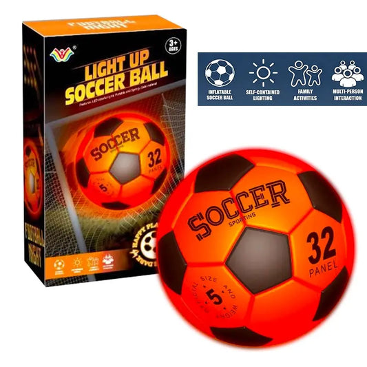 LIGHT UP SOCCER BALL - GLOW IN THE DARK