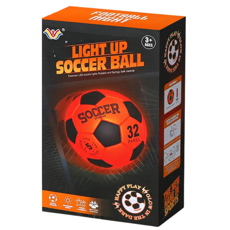 LIGHT UP SOCCER BALL - GLOW IN THE DARK