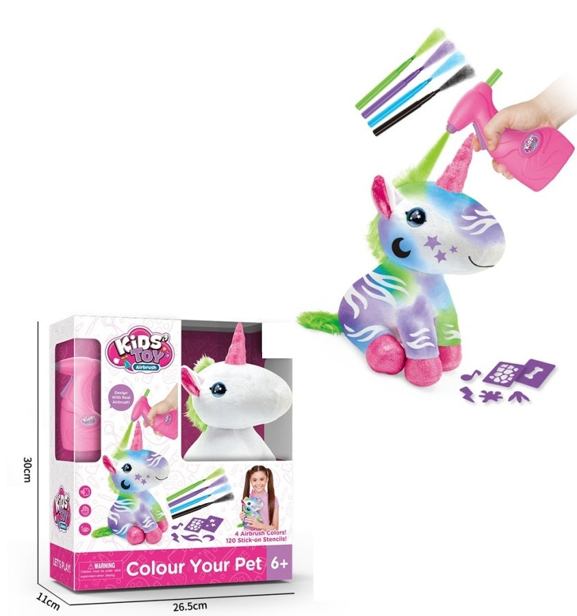 AIRBRUSH PLUSH UNICORN SET
