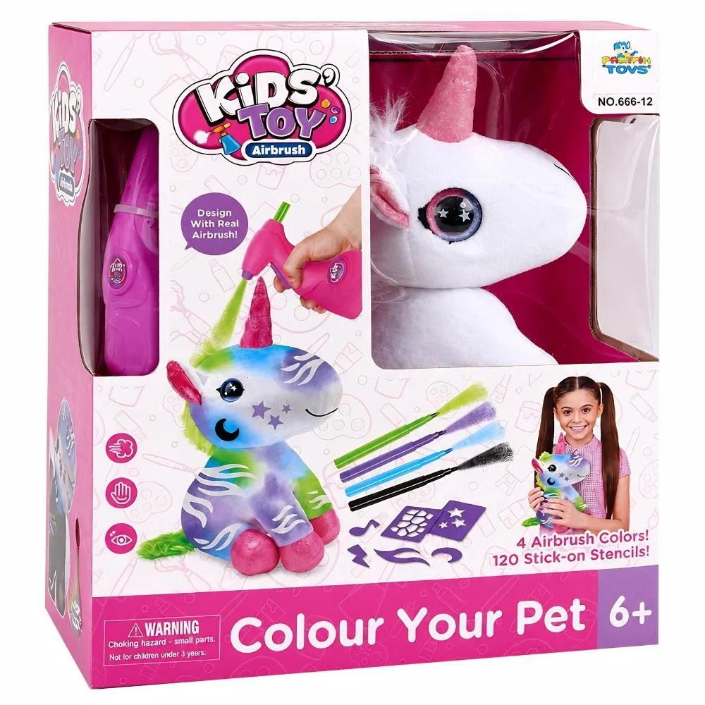 AIRBRUSH PLUSH UNICORN SET