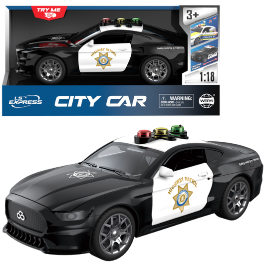 WENYI 1:18 SCALE CITY CAR HIGHWAY PATROL CRUISER