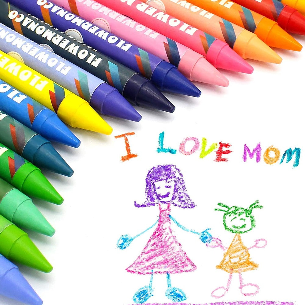 Flowermonaco - Washable Crayons - 36 Color