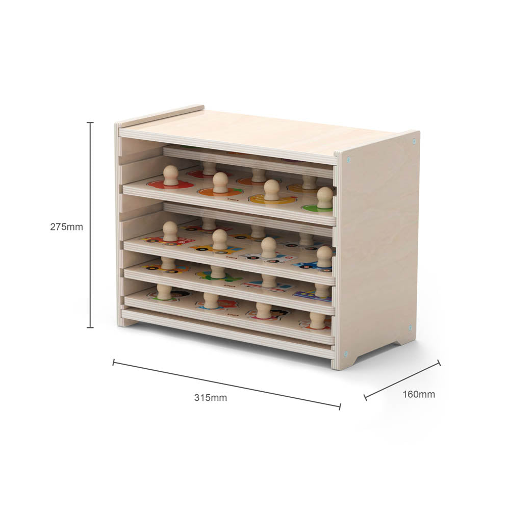 Viga - Flat Puzzle - 12Pcs Set With Storage Shelf