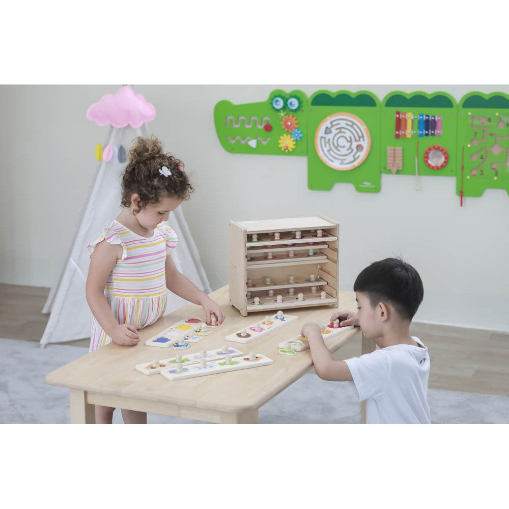 Viga - Flat Puzzle - 12Pcs Set With Storage Shelf