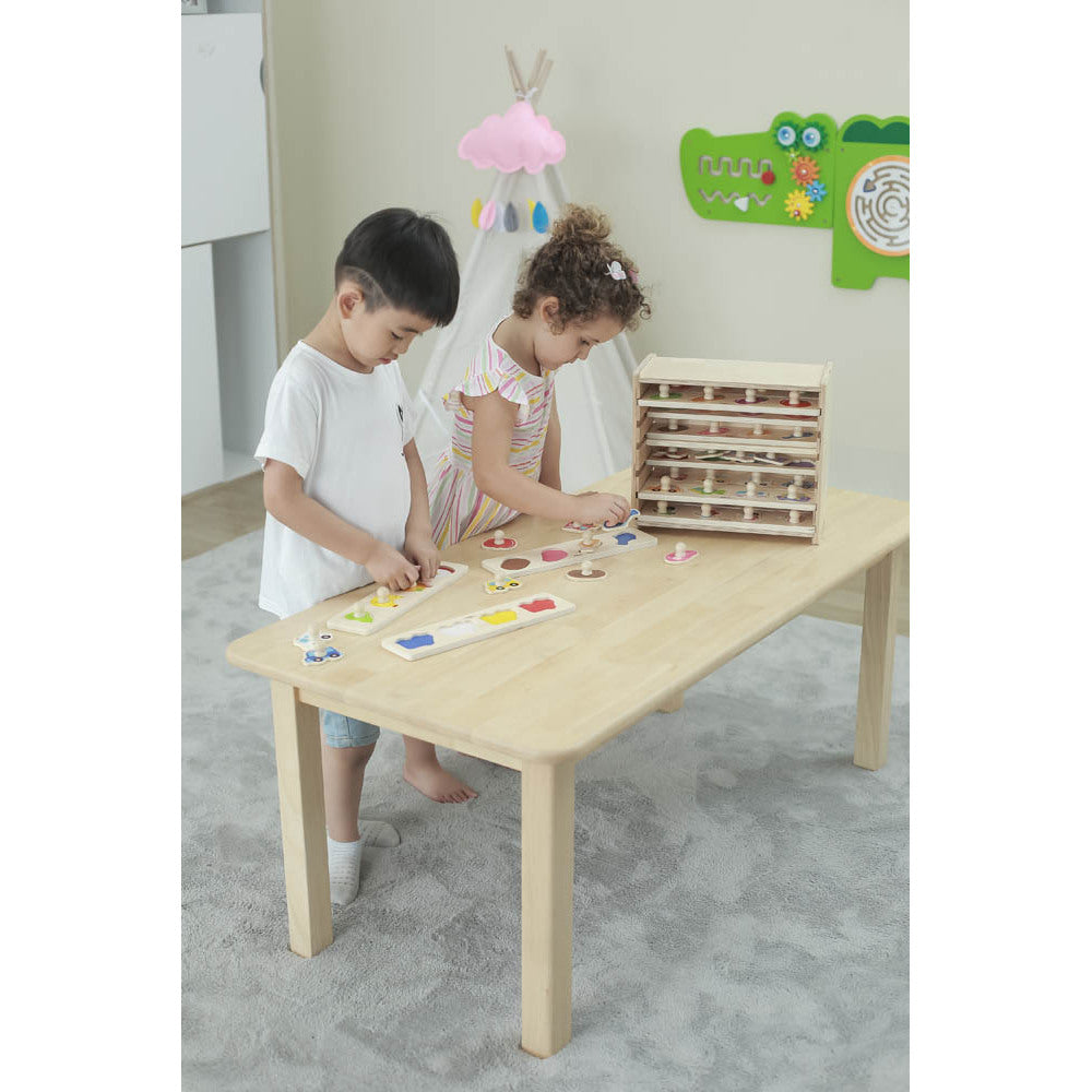 Viga - Flat Puzzle - 12Pcs Set With Storage Shelf